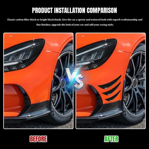 طقم Canards Car 6pcs ، فاصل الشفاه الأمامي ، ملصقات مزخرفة مزخرفة بمضادات التصادم ، إكسسوارات خارجية المفسد مجموعة الديكور لسيارات السيارات (أسود) (أسود) in Kuwait