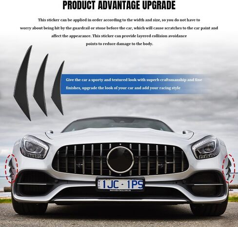 طقم Canards Car 6pcs ، فاصل الشفاه الأمامي ، ملصقات مزخرفة مزخرفة بمضادات التصادم ، إكسسوارات خارجية المفسد مجموعة الديكور لسيارات السيارات (أسود) (أسود) in Kuwait