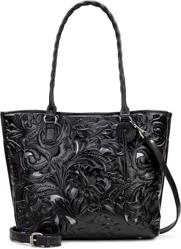 Patricia Nash Adeline Tote - Leather Handbags for Women, Elegant Women's Crossbody Purse and Women's Crossbody Handbags, Dark Purple in Kuwait