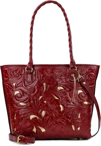 Patricia Nash Adeline Tote - Leather Handbags for Women, Elegant Women's Crossbody Purse and Women's Crossbody Handbags, Dark Purple in Kuwait
