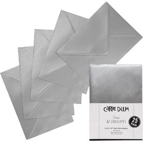Pukka Pad, Carpe Diem Gummed Envelopes for Greeting Cards and Invitations - Pack of 25 Fresh White Envelopes - A2, 4.38 x 5.75 in in Saudi Arabia