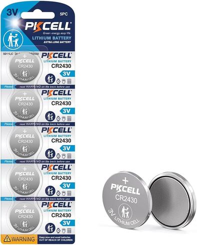PKCELL CR2430 3V Lithium Battery,2 Pack Button Cell Coin Battery,3 Volt Watch Battery Lithium Battery in Saudi Arabia