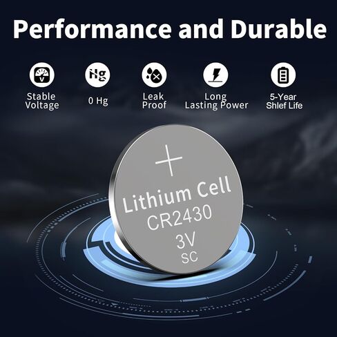 PKCELL CR2430 3V Lithium Battery,2 Pack Button Cell Coin Battery,3 Volt Watch Battery Lithium Battery in Saudi Arabia