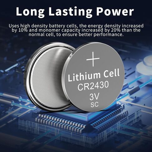 PKCELL CR2430 3V Lithium Battery,2 Pack Button Cell Coin Battery,3 Volt Watch Battery Lithium Battery in Saudi Arabia