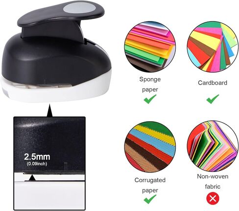 WERADNISH 1 بوصة دائرة لكمة 2PCS، رافعة عمل ثقب لكمة دائرة، دائرة ثقب اللكمات للحرف الورقية سكرابوكينغ بطاقات المعايدة الفنية، الوردي in Kuwait