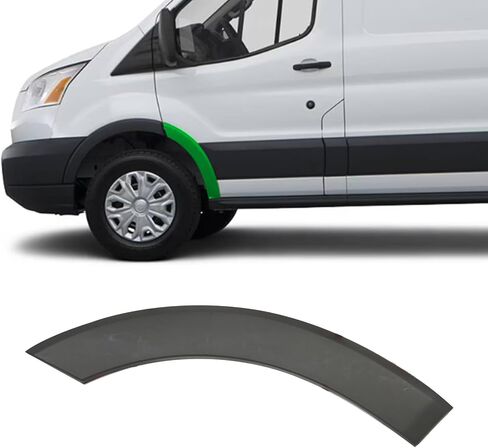 غطاء لوحة تريم على شكل قوس العجلة الأمامية اليسرى للباب الجانبي متوافق مع Ford Transit-150 Transit-250 Transit-350 2.0L 3.5L Cargo Van 2015 2016 2017 2018 2019 BK3Z-61278L01-AA in Saudi Arabia