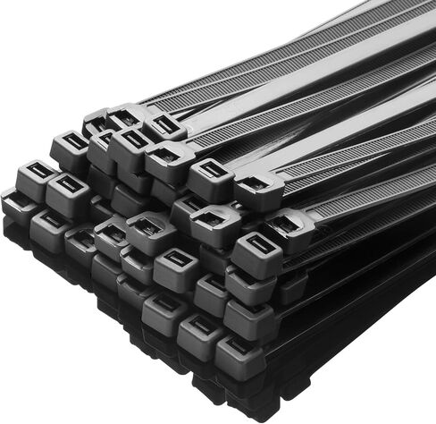 XINGO 12 Garden Green Zip Ties Heavy Duty 100 Pack, 120 LBS Tensile Strength, Premium Nylon Cable Wire Ties, Self-locking Plastic Ties for Indoor and Outdoor Use in Kuwait