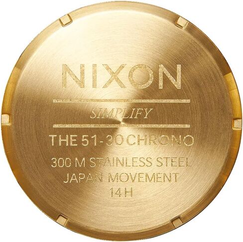 NIXON 51-30 Chrono A083 - All Gold/Black - 300m Water Resistant Men's Analog Fashion Watch (51mm Watch Face, 25mm Stainless Steel Band) in Saudi Arabia