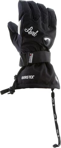 Level Half Pipe GTX Women's Snowboard Protective Gloves with GoreTex, BioMex Wrist Guards, ThermoPlus Liner (Black, Small/Medium (7.5in)) in Saudi Arabia