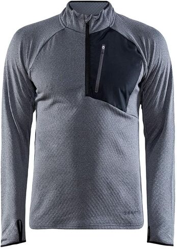 طبقة متوسطة حرارية للرجال من Craft Sportswear، قميص حراري بسحاب ربع أداء مع فتحات للإبهام in Saudi Arabia