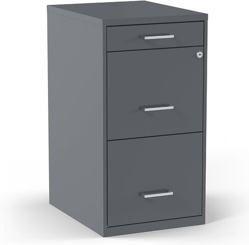 STAPLES 3-Drawer Vertical File Cabinet, Locking, Letter, Charcoal, 18" D (18606) in Saudi Arabia