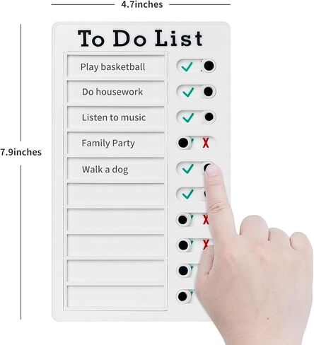 2 قطعة من جدول ألعاب للأطفال، لوحة بلاستيكية محمولة لمذكرة الرسم البياني - لوحة رسائل قابلة للفصل، قائمة يومية للمهام، قائمة مرجعية RV in Kuwait