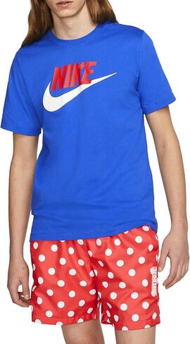 Nike Men's Swoosh Air Metallic Graphic Tee (X-Large, Ocean Blue/Silver) in Saudi Arabia