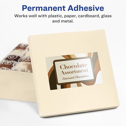Avery Pearlized Ivory Rectangle Labels with Sure Feed Technology, Print-to-The-Edge, 4" x 3", 100 Pearlized Ivory Labels, Laser/Inkjet Printable Labels in Saudi Arabia