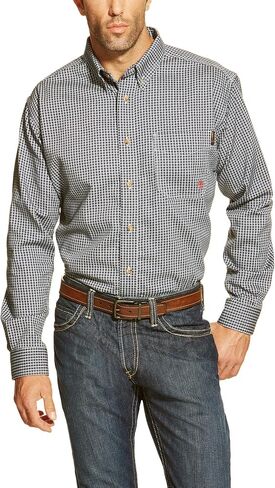 Ariat M Men’s Flame Resistant Button Down Shirt, Blue Multi, Medium in Saudi Arabia