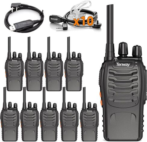 Walkie Talkies FRS Two Way Radio for Adults Long Range with Earpiece,VOX Handfree walkie Talkie Rechargeable with Type-c Charging, License Free Portable Two Way radios(2 Pack) in Saudi Arabia