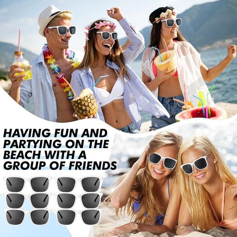 Umigy 100 Pieces Sunglasses Bulk Retro Black Sunglasses Vintage Square Sunglasses Unisex 80s Classic Sunglasses for Adult Kids Wedding Bachelorette Bachelor Party Favors in Saudi Arabia