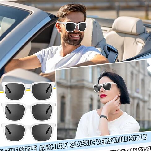 Umigy 100 Pieces Sunglasses Bulk Retro Black Sunglasses Vintage Square Sunglasses Unisex 80s Classic Sunglasses for Adult Kids Wedding Bachelorette Bachelor Party Favors in Saudi Arabia