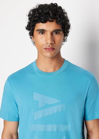 A|X Armani Exchange Men's Regular Fit AX Big Logo Tee, Crocodile, M in Saudi Arabia