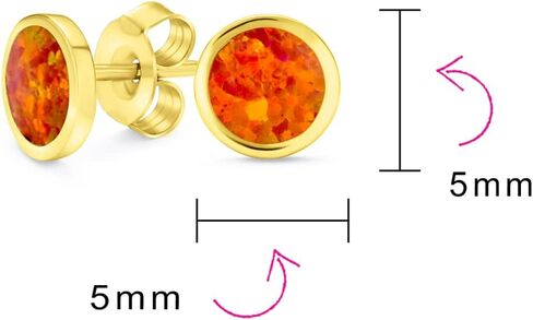 طقم أقراط دائرية الشكل من الفضة الإسترليني على شكل زهرة أيريديسنت آبلون بتصميم مرصع (7 مم) in Kuwait