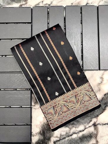 Rang Priya Indian Peach Banarasi Soft Silk Saree for wedding, partywear, festivals or any occasion Regular in Saudi Arabia