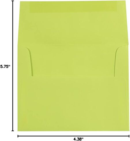 JAM PAPER #10 مظاريف ملونة للأعمال - 4 1/8 × 9 1/2 - أخضر ليموني فائق - 50/عبوة in Kuwait