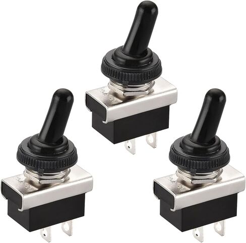 Baomain Toggle Switch SPST ON-OFF Type 2 Pin 12V/10A with Waterproof cover for Auto Car in Saudi Arabia