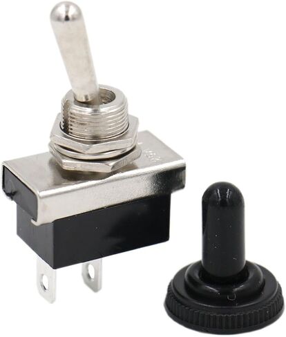 Baomain Toggle Switch SPST ON-OFF Type 2 Pin 12V/10A with Waterproof cover for Auto Car in Saudi Arabia