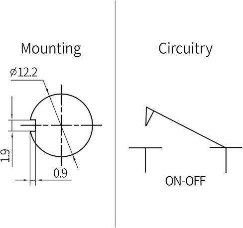 Baomain Toggle Switch SPST ON-OFF Type 2 Pin 12V/10A with Waterproof cover for Auto Car in Saudi Arabia