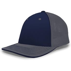 Pacific Headwear Standard Trucker Pacflex Cap, Black/White/Black Large in Kuwait