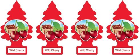 Little Trees Cardboard Hanging Car, Home & Office Air Freshener, Peachy Peach (Pack of 12) in Saudi Arabia