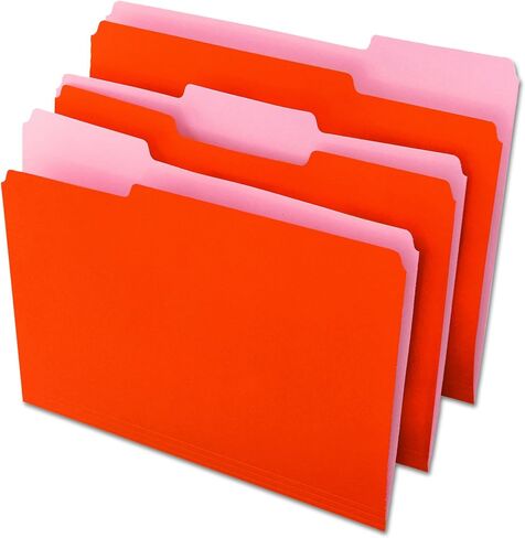 Universal UNV10506EE Deluxe Colored 1/3-Cut Top Tab Letter Size File Folders - Assorted (100/Box) in Saudi Arabia