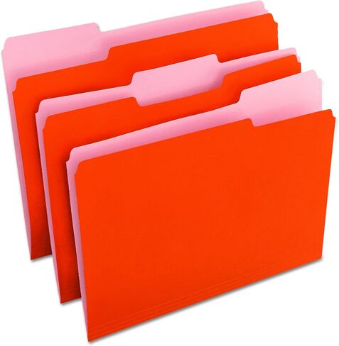 Universal UNV10506EE Deluxe Colored 1/3-Cut Top Tab Letter Size File Folders - Assorted (100/Box) in Saudi Arabia