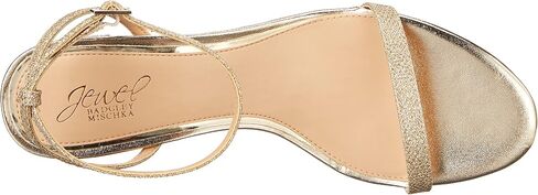 Badgley Mischka Women's Danni Ii Heeled Sandal, Champagne Satin, 10 in Saudi Arabia