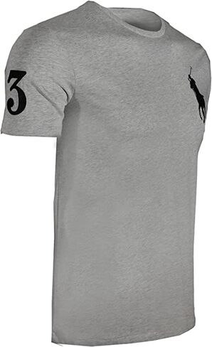 Polo Ralph Lauren Big Pony Crew Neck T-Shirt Summer 2021 (Grey, Small) in Saudi Arabia