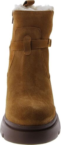 Steve Madden Women's Colletta Ankle Boot, Camel Suede Fur, 6 in Saudi Arabia