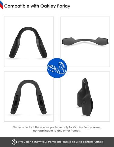 BLAZERBUCK Replacement Nose Piece Pads for Oakley Parlay OO4143 Sunglasses - Black in Saudi Arabia