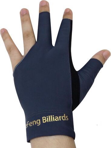 LeFeng Billiard Gloves Professional Pool Snooker 3 Open Fingers Gloves Fit Left Hand for Men Women(1Pcs Black Billiard Gloves) in Kuwait