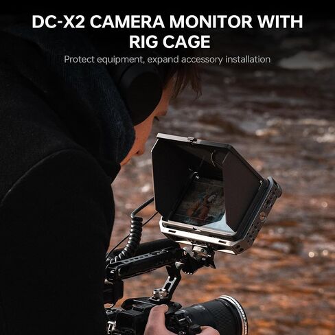 VILTROX 5.5 Inch 1200nits Camera Field Monitor 4K HDMI Portable Video Field Monitor Kit with RGB Parade Histogram Waveform Assist Focus Monitor 1920x1080 IPS with Battery Sunshade Hood(DC-550 Pro) in Saudi Arabia