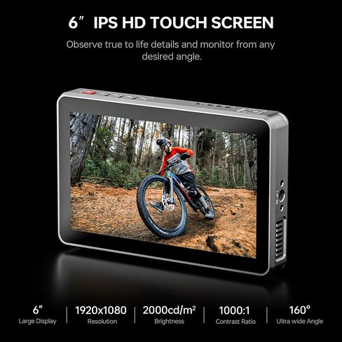 VILTROX 5.5 Inch 1200nits Camera Field Monitor 4K HDMI Portable Video Field Monitor Kit with RGB Parade Histogram Waveform Assist Focus Monitor 1920x1080 IPS with Battery Sunshade Hood(DC-550 Pro) in Saudi Arabia