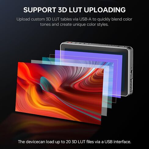 VILTROX 5.5 Inch 1200nits Camera Field Monitor 4K HDMI Portable Video Field Monitor Kit with RGB Parade Histogram Waveform Assist Focus Monitor 1920x1080 IPS with Battery Sunshade Hood(DC-550 Pro) in Saudi Arabia