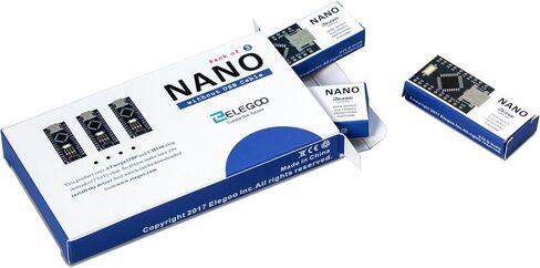 ELEGOO Nano Board CH 340/ATmega+328P Without USB Cable, Compatible with Arduino Nano V3.0 (Nano x 3 Without Cable) in Saudi Arabia