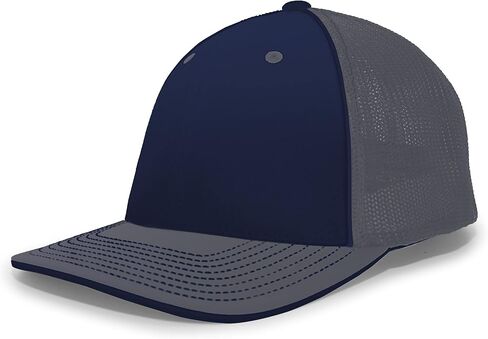 Pacific Headwear Standard Trucker Pacflex Cap, Black/White/Black Large in Kuwait