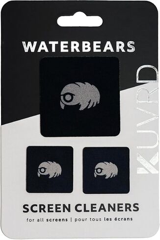 KUVRD Waterbear - Electronic Screen Cleaner Pads, 4-Pack (4 Patch Sets) | Compact stick-on microfiber patch cleans phone camera lenses, car screens, viewfinders, and eyeglasses in Kuwait