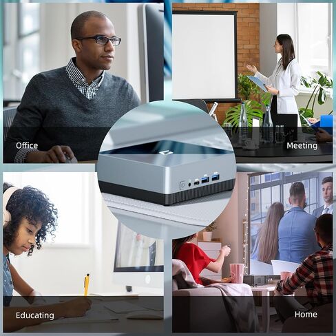 كمبيوتر CyberGeek Nano Mini PC Win 11 Pro، Intel N5095A رباعي النواة (Beat N5105) يصل إلى 2.9 جيجا هرتز، ذاكرة الوصول العشوائي 16 جيجابايت 3200 ميجا هرتز، كمبيوتر صغير 1 تيرابايت SSD، سطح مكتب صغير يدعم شاشة مزدوجة 4K، USB-C، WiFi/BT، RJ45/HDMI/ فيسا in Kuwait