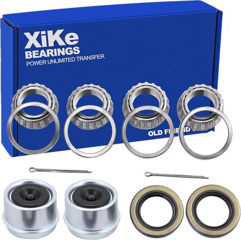 مجموعة 1 من XiKe تناسب مجموعة محامل محور العجلات المقطورة 1 بوصة، L44643/L44610 و12192 تيرابايت ختم OD 1. 91 بوصة، غطاء غبار ودبابيس كوتر، دوارة هادئة عالية السرعة ومتينة. in Kuwait