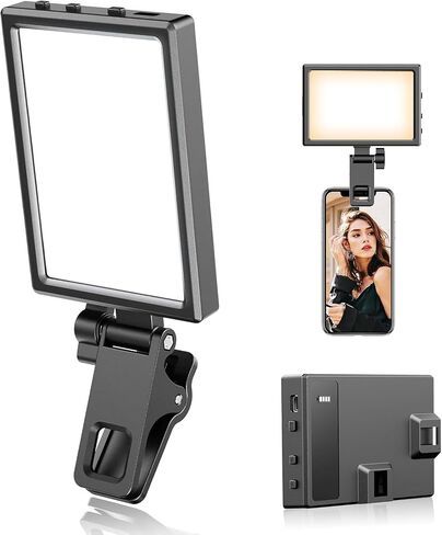 UBeesize Video Conference Lighting Kit, LED Ring Light with Clip and Stand for Computer, Selfie Light for Zoom Meetings,Live Streaming,YouTube,TikTok in Kuwait