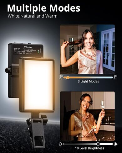 UBeesize Video Conference Lighting Kit, LED Ring Light with Clip and Stand for Computer, Selfie Light for Zoom Meetings,Live Streaming,YouTube,TikTok in Kuwait