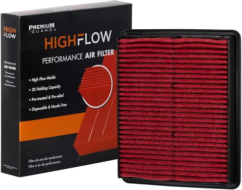 HIGHFLOW PA6124X، فلتر هواء للمحرك عالي الأداء مسبق التزييت للاستخدام مرة واحدة | يناسب 2015-11 هيونداي سوناتا، 2012-10 سانتا في، 2017-12 أزيرا، 2016-11 كيا أوبتيما، 2013-11 سورينتو، 2015-11 أوبتيما in Kuwait