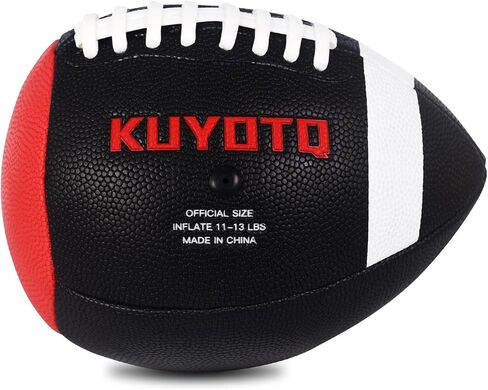 KUYOTQ PassCatch Kids Youth Training Football for Ages 5-13 Composite Leather Junior Football Training Equipment Improving Ball Handling Shooting Passing and Pro-Level Skills (Deflated) in Kuwait